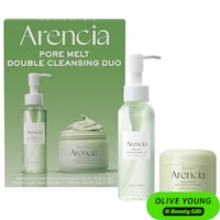 Arencia - Pore Melt Non-Comedogenic Double Cleansing Duo Gift Set for Acne-Prone Skin(Pore Melt Mochi Cleansing Oil & Fresh Green Rice Mochi Cleanser)