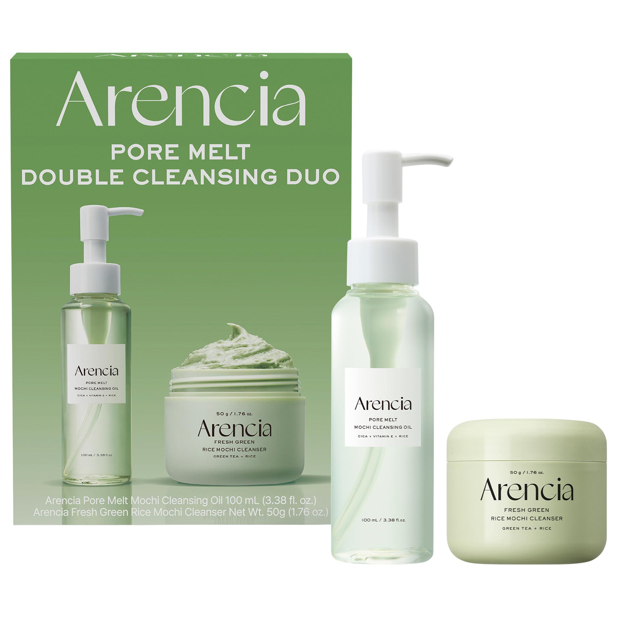 Arencia Pore Melt Non-comedogenic Double Cleansing Duo Gift Set For Acne-prone Skin