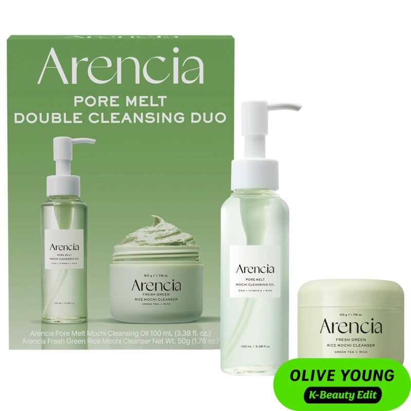 Pore Melt Non-Comedogenic Double Cleansing Duo Gift Set for Acne-Prone Skin(Pore Melt Mochi Cleansing Oil & Fresh Green Rice Mochi Cleanser)