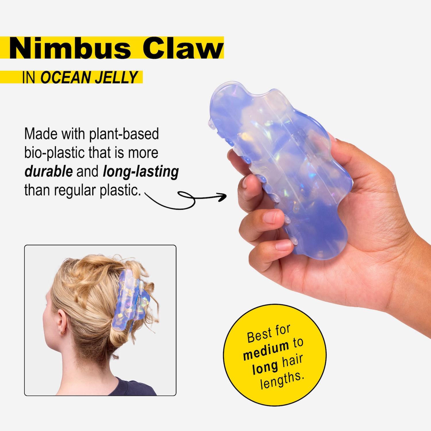 Chunks Nimbus Hair Claw Clip in Ocean Jelly — фото 4